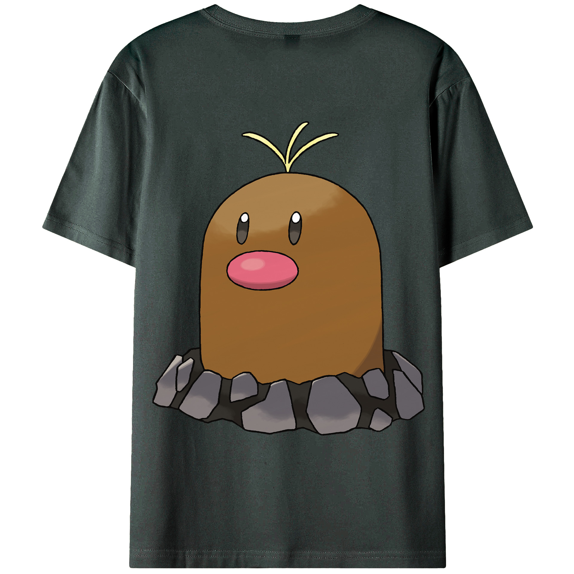 （画像用） ポケットモンスター Pokémon 綿100％ メンズ半袖Tシャツ（バックプリント） 通気性